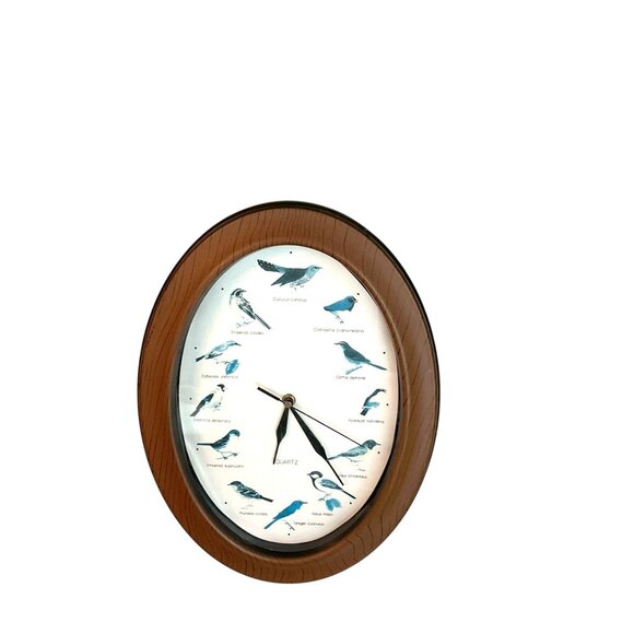 Birdsong Quartz Wall Clock With Bird Illustrations & Hourly Chimes - Picture 3 of 7